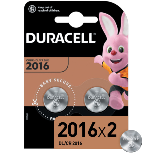 Алкалиновая батарейка Duracell CR2016-2BL (20/200/29400) фото 2