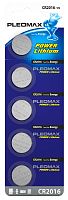 Батарейки Pleomax CR2016-5BL Lithium
