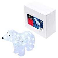 Фигура светодиодная ULD-M3125-040/STA Белый медведь-4, 40 светодиодов, размер 31*15*25 см, цвет свечения-белый, IP20