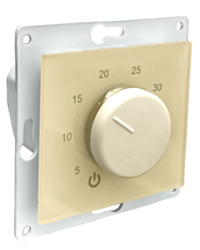 Термостат механический Th-HF-E-B 16А 3.6кВт для теплых полов датчик пола с возможн. установкой в рам фото 2
