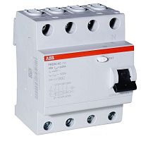 Выключатель дифференциального тока УЗО 4мод. FH204 AC-25/0,1 ABB