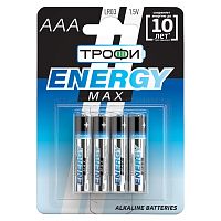 Батарейки Трофи LR03-4BL ENERGY MAX Alkaline (40/960/30720)