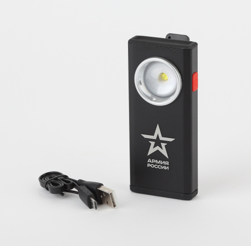 Светодиодный фонарь АРМИЯ РОССИИ RA-802 Офицерский ручной аккумуляторный алюминиевый с магнитом и кр фото 5