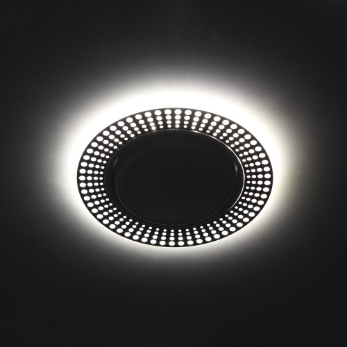 DK LD29 WH/BK Светильник ЭРА декор cо светодиодной подсветкой GX53, белый/черный (30/720) фото 3