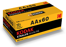 Батарейки Kodak LR6-60 (4S) colour box XTRALIFE Alkaline [KAA-60] (60/720/20160)
